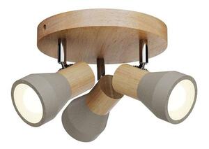 Lindby - Filiz Round Stropné Lampa Concrete/Wood Lindby - Lampemesteren