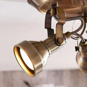 Lindby - Perseas 3 Round Stropné Lampa Antique Brass Lindby - Lampemesteren