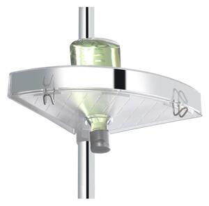 Svetlá teleskopická nástenná polička do kúpeľne Wenko Premium