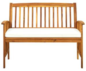 Záhradná lavička s podložkou 119 cm akáciový masív