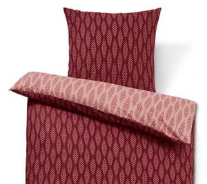 Prémiová bavlnená posteľná bielizeň, tmavočervená, dvojlôžko
