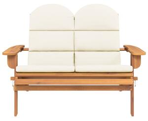 Adirondack Záhradná lavička s vankúšmi 126 cm masívna akácia