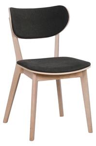 Svetlohnedá dubová stolička s čiernym sedadlom a opierkou Rowico Cato