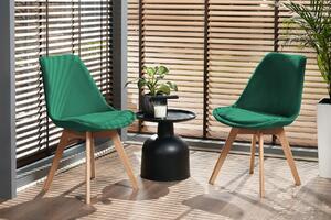 Dekorstudio Jedálenská čalúnená stolička BARI - tmavo zelená