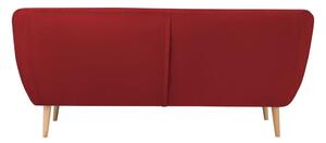 Červená zamatová pohovka Mazzini Sofas Sardaigne, 188 cm