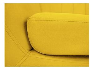 Žltá zamatová pohovka Mazzini Sofas Sardaigne, 188 cm