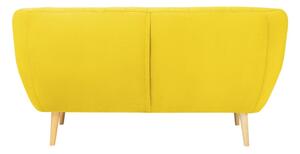 Žltá zamatová pohovka Mazzini Sofas Sardaigne, 158 cm