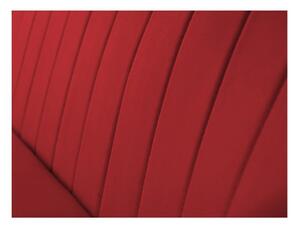 Červená zamatová pohovka Mazzini Sofas Sardaigne, 158 cm