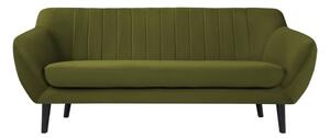 Zelená zamatová pohovka Mazzini Sofas Toscane, 188 cm