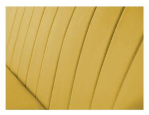Žltá zamatová pohovka Mazzini Sofas Toscane, 158 cm