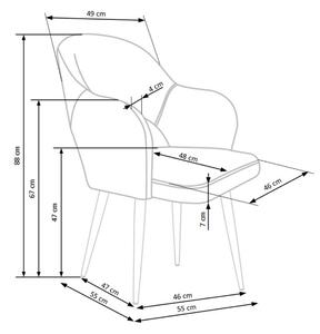 Jedálenská stolička SCK-364 sivá