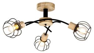 Envostar - Ylva 3 Stropné Lampa Oak/Black Envostar - Lampemesteren