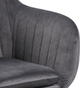 Dizajnová stolička Nashira, tmavo šedá VIC