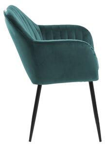 Dizajnová stolička Nashira, fľaškovo zelená, kovová