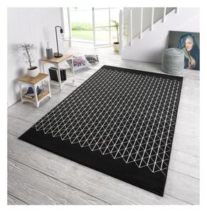 Čierny koberec Zala Living Twist, 70 × 140 cm