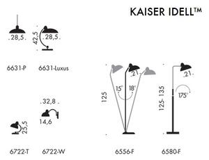 Fritz Hansen - Kaiser Idell Stojaca Lampa Black High-Gloss 6580-F - Lampemesteren
