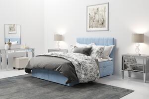 Modernýá boxspring posteľ Redit 180x200cm, modrá Magic Velvet
