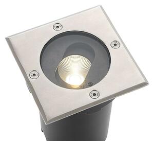 Lucande - Doris LED Square Zapustené Podlahové Svetlo Steel Lucande - Lampemesteren