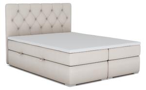 Manželská posteľ Boxspring 160 cm Ronda (s úložným priestorom) (biela). Vlastná spoľahlivá doprava až k Vám domov. 1020372