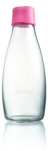 Fuchsiová sklenená fľaša ReTap s doživotnou zárukou, 500 ml