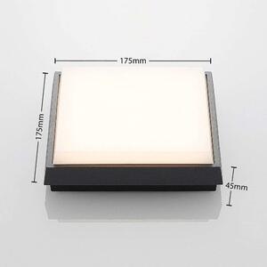 Lucande - Amra LED Square Vonkajšie Stropné Lampa 17,5 Dark Grey Lucande - Lampemesteren
