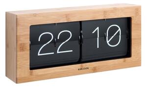 Drevené preklápajúce hodiny Karlsson Flip, 37 × 17,5 cm