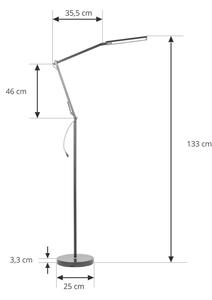 Lindby - Zellima LED Stojaca Lampa Black Lindby - Lampemesteren
