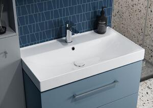 Cersanit Larga, kúpeľňová skrinka s umývadlom 50x40x63 cm, biela lesklá, S801-440