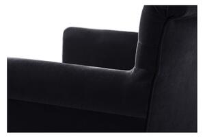Čierna stolička s čiernymi nohami z bukového dreva Ted Lapidus Maison Flacon