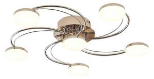 Lindby - Rouven 6 LED Stropné Lampa Chrome Lindby - Lampemesteren