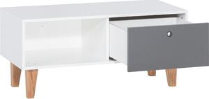 Bielo-sivý TV stolík Vox Concept