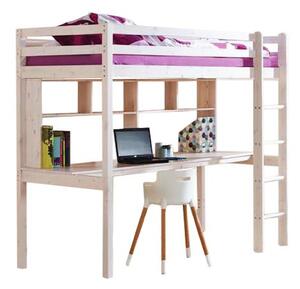 Detská vyvýšená posteľ s písacím stolom KLEOPATRA 190x80 cm + matrac ZADARMO!