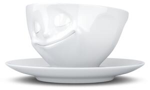 Biela šťastná porcelánová šálka na kávu 58products, objem 200 ml