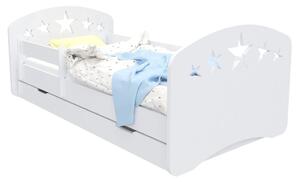Detská posteľ so zásuvkou 160x80 cm s výrezom HVIEZDIČKY + matrac ZADARMO!