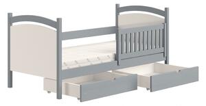 Detská posteľ Amely s tabuľou stierateľnou za sucha - 80x180 - šedá