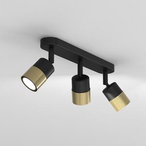 Stropná lampa lišta loftová čierno-zlatá MIZU III