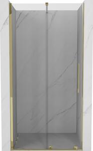 Mexen Velar, posuvné dvere do otvoru 70x200 cm, 8mm číre sklo, zlatý lesklý profil, 871-070-000-01-50
