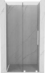 Mexen Velar, posuvné dvere do otvoru 80x200 cm, 8mm číre sklo, biely profil, 871-080-000-01-20