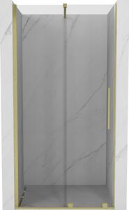 Mexen Velar, posuvné dvere do otvoru 85x200 cm, 8mm číre sklo, zlatý matný profil, 871-085-000-01-55