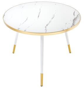 Dizajnový konferenčný stolík Laney 60 cm biely