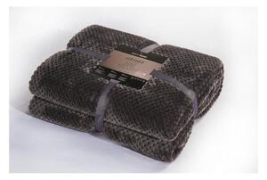 Tmavosivá deka z mikrovlákna DecoKing Henry, 200 × 150 cm