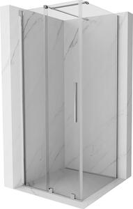 Mexen Velar, sprchový kút s posuvnými dverami 90(dvere) x 90(stena) cm, 8mm číre sklo, chrómový profil, 871-090-090-01-01