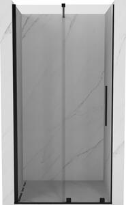 Mexen Velar, posuvné dvere do otvoru 80x200 cm, 8mm číre sklo, čierny matný profil, 871-080-000-01-70