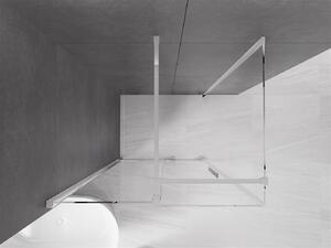 Mexen Velar, sprchový kút s posuvnými dverami 100(dvere) x 70(stena) cm, 8mm číre sklo, chrómový profil, 871-100-070-01-01