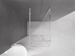 Mexen Velar, sprchový kút s posuvnými dverami 110(dvere) x 110(stena) cm, 8mm číre sklo, chrómový profil, 871-110-110-01-01