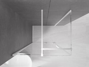 Mexen Velar, sprchový kút s posuvnými dverami 110(dvere) x 70(stena) cm, 8mm číre sklo, biela, 871-110-070-01-20
