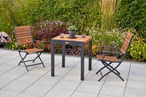 STÔL NA BALKÓN, drevo, kov, 65-130/75/65 cm Gardenson - Série záhradného nábytku, Online Only