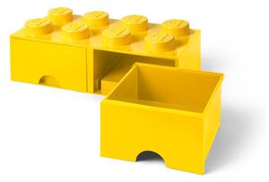 Žltý úložný box s dvoma zásuvkami LEGO®