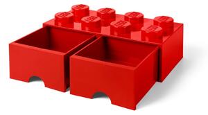 Červený úložný box s dvoma zásuvkami LEGO®