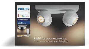 Philips Hue - Buckram Stropné Lampa Plate/Spiral White Amb. White - Lampemesteren